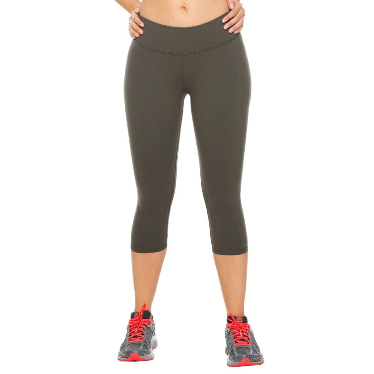 Olive Knee Length Athletic Shorts
